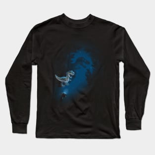 Tiny Blue Raptor Long Sleeve T-Shirt